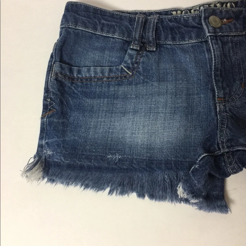 Mossimo Denim Shorts Factory Frayed Hems Size 7